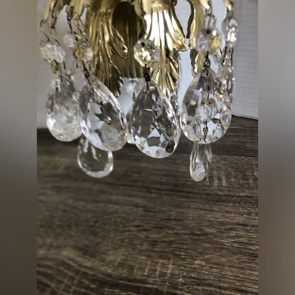 Vtg Mini Upside Down Layered Cake Crystal Chandelier - Picture 3 of 16